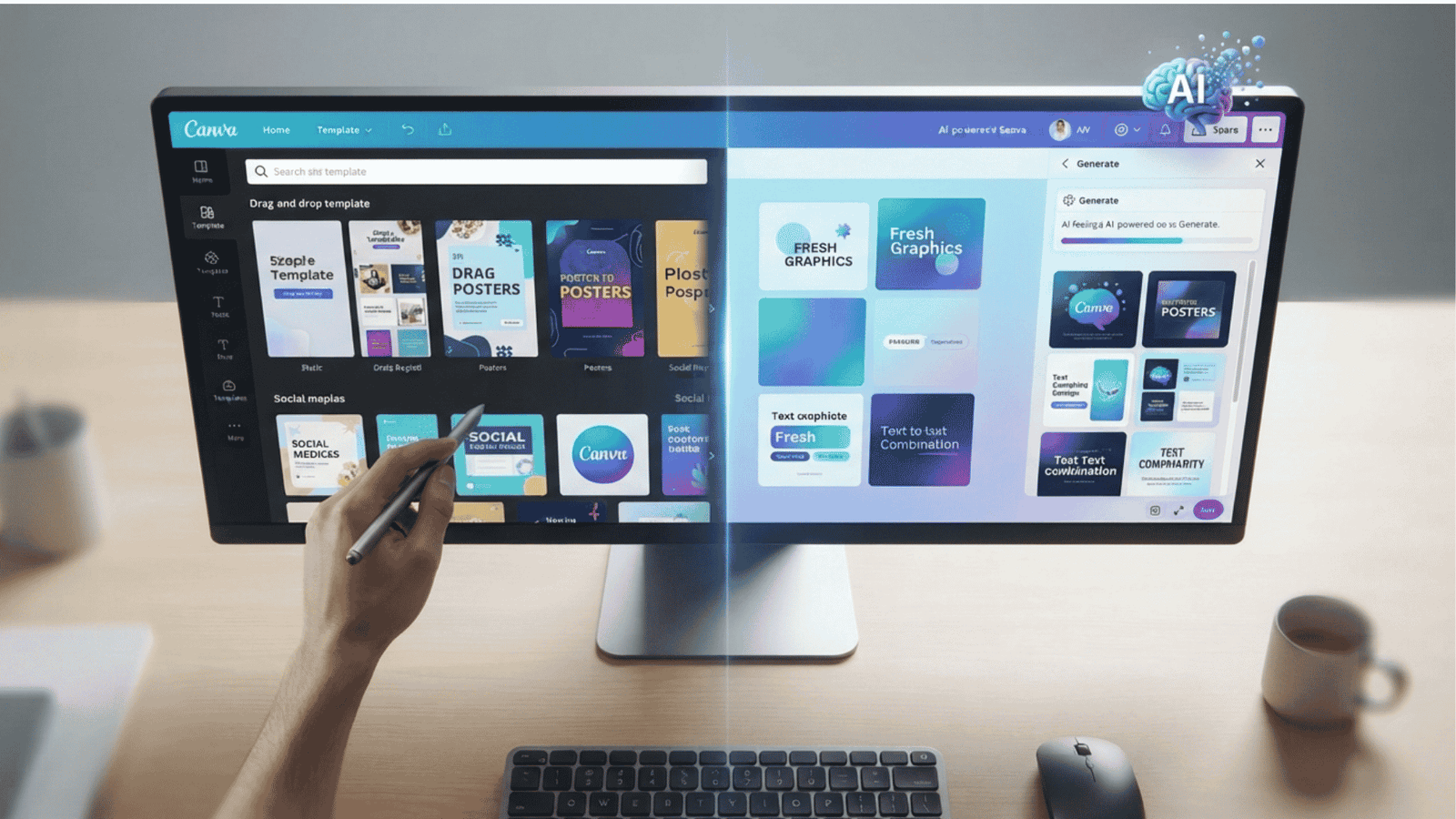 Quién Gana la Batalla Canva con sus Plantillas o la IA para Diseños Gráficos de Marketing como estrategia en tu empresa.