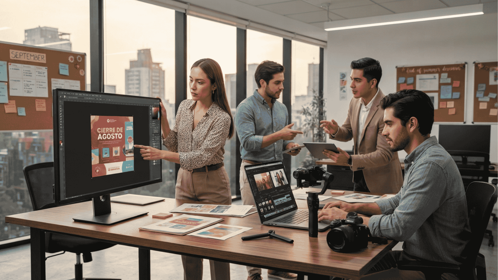 Las agencias mexicanas cierran agosto con estrategias híbridas que combinan diseño rápido en plantillas y producción audiovisual ligera para redes.